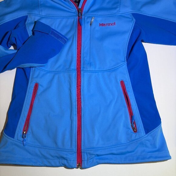Women’s Marmot Gore WindStopper Performance Shell Jacket Skiing Hooded Blue XS - Picture 5 of 13